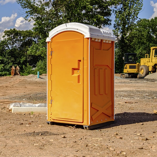 how often are the portable restrooms cleaned and serviced during a rental period in Byron Illinois